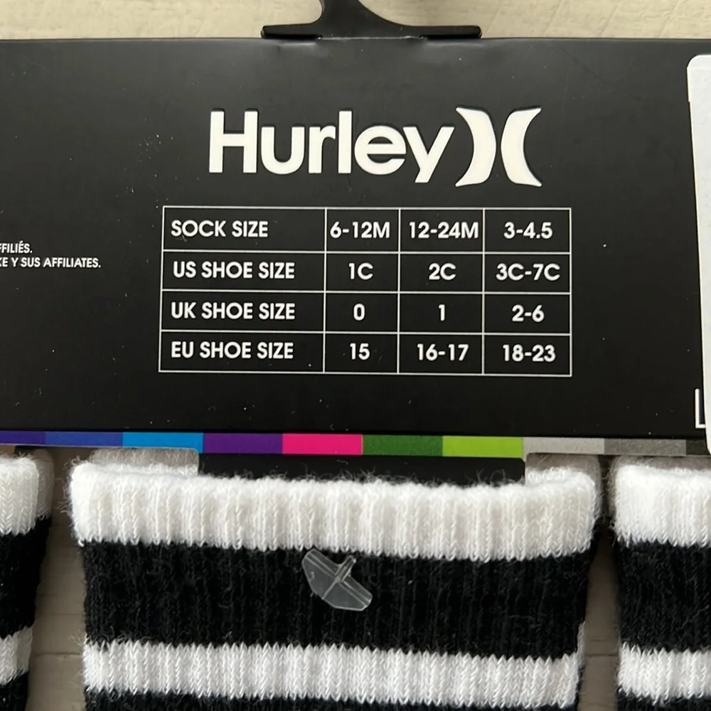 NWT 9 Pairs Hurley Grippy Socks 6-12 Months - Picture 2 of 5